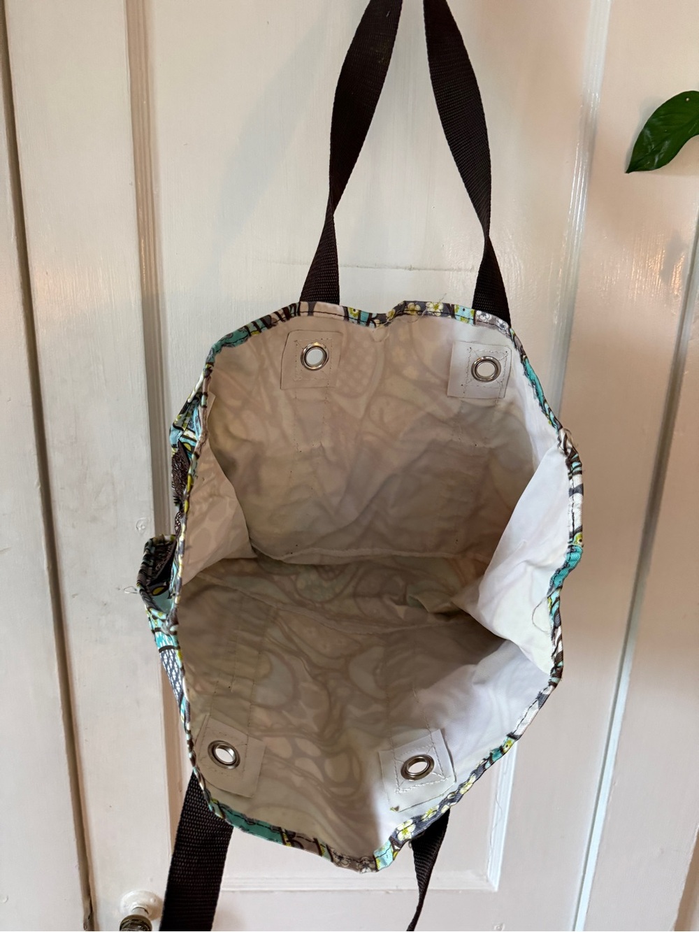 Thirty one Quilted Paisley Tote in Teal, Gray & Brown - Picture 7 of 11